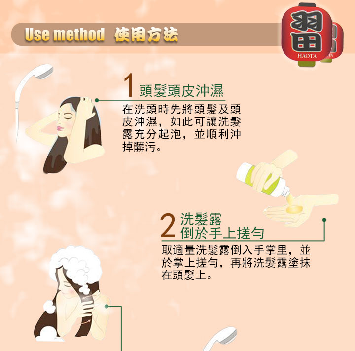 洗髮水-羽田黑芝麻黑豆茶籽首烏洗髮露  500毫升