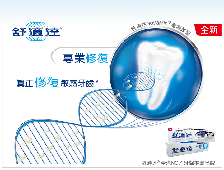 口腔護理-Sensodyne 舒適達 專業修復 抗敏(美白）牙膏 100g