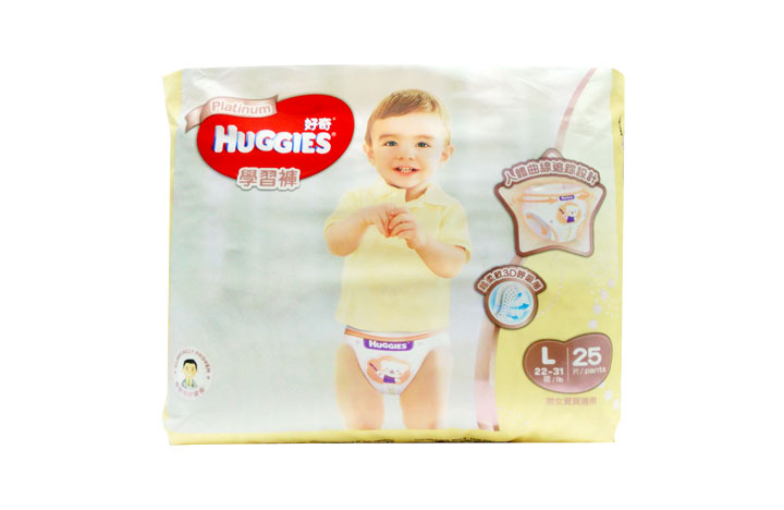 嬰兒尿片-Huggies 好奇鉑金裝學習褲L碼25片