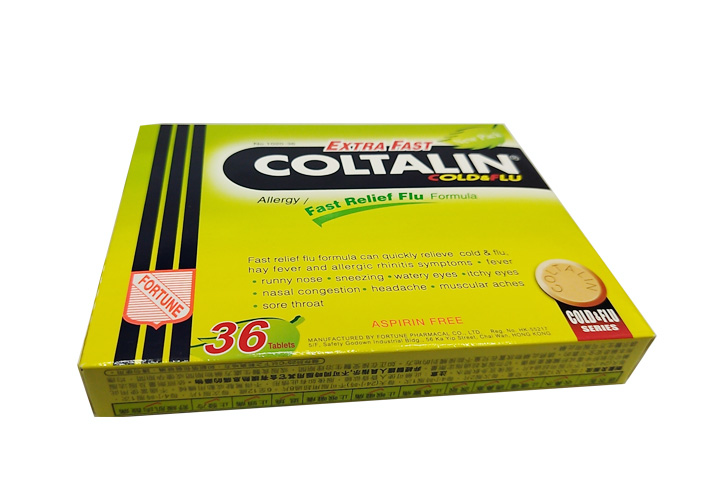 COLTALIN 香港速效幸福傷風感冒素 36片 - 不含亞士匹靈