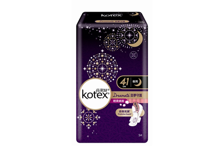 女性週期-Kotex 高潔絲甜夢守護纖巧棉面5片 41cm