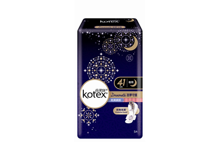 女性週期-Kotex 高潔絲甜夢守護纖巧網面5片 41cm