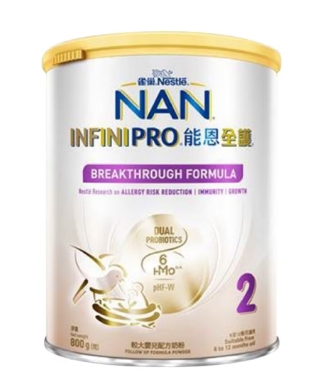 母嬰奶粉-Nestle 雀巢能恩全護奶粉 6HMO 800g (2號)