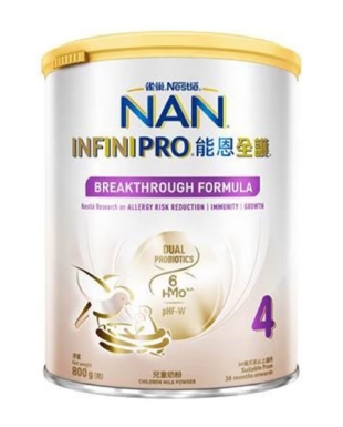 母嬰奶粉-Nestle 雀巢能恩全護奶粉 6HMO 800g (4號)